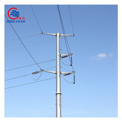 เสายูทิลิตี้เหล็กชุบสังกะสีแบบจุ่มร้อน 220kV สำหรับท่อส่งแสง