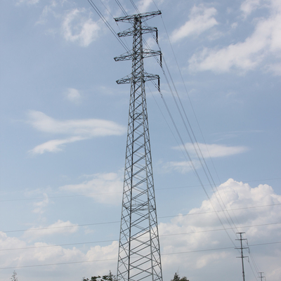 สังกะสี Q235b Electric Tower Power Lines แรงดันสูง Angular Tower