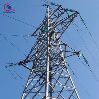 132kv หอไฟฟ้ากำลังเหล็กหอไฟฟ้าสำหรับสายส่งด้วยสังกะสีจุ่มร้อน