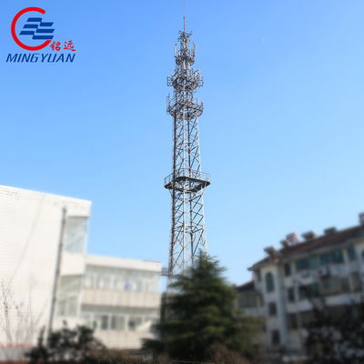 เสาส่งสัญญาณ GSM รูปสามเหลี่ยมรูปสามเหลี่ยมสังกะสี 30m 45m 60m Q355B