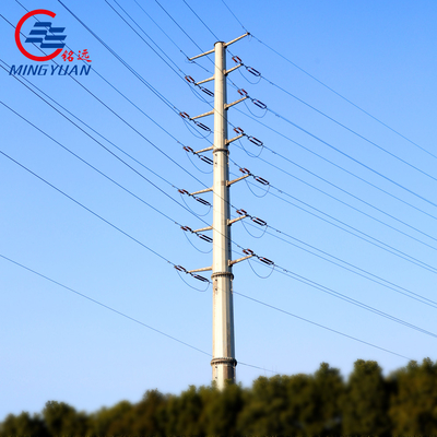 9-100m Steel Utility Pole เสาโทรคมนาคมโมโนโพลแปดเหลี่ยม