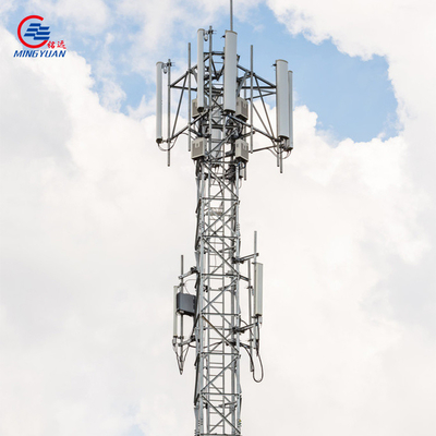 30m / S Lattice Steel Tower ความหนาแน่นสูง Q355b Radio Communication Tower