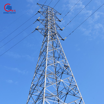 132kv หอไฟฟ้ากำลังเหล็กหอไฟฟ้าสำหรับสายส่งด้วยสังกะสีจุ่มร้อน