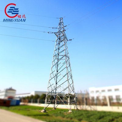 สายส่ง 66kV เสาเหล็ก เสาไฟฟ้าแรงสูง 120KM/H